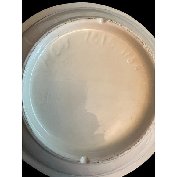 Vtg McCoy Cream Ceramic Basin Mixing Bowl 10X3" Farmhouse GrannyCore fruit bowl - Picture 4 of 8